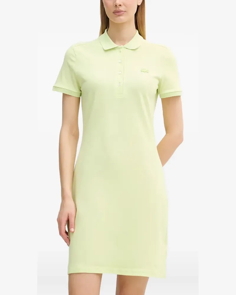 Lacoste logo-patch short-sleeve mini dress - Grün Grün
