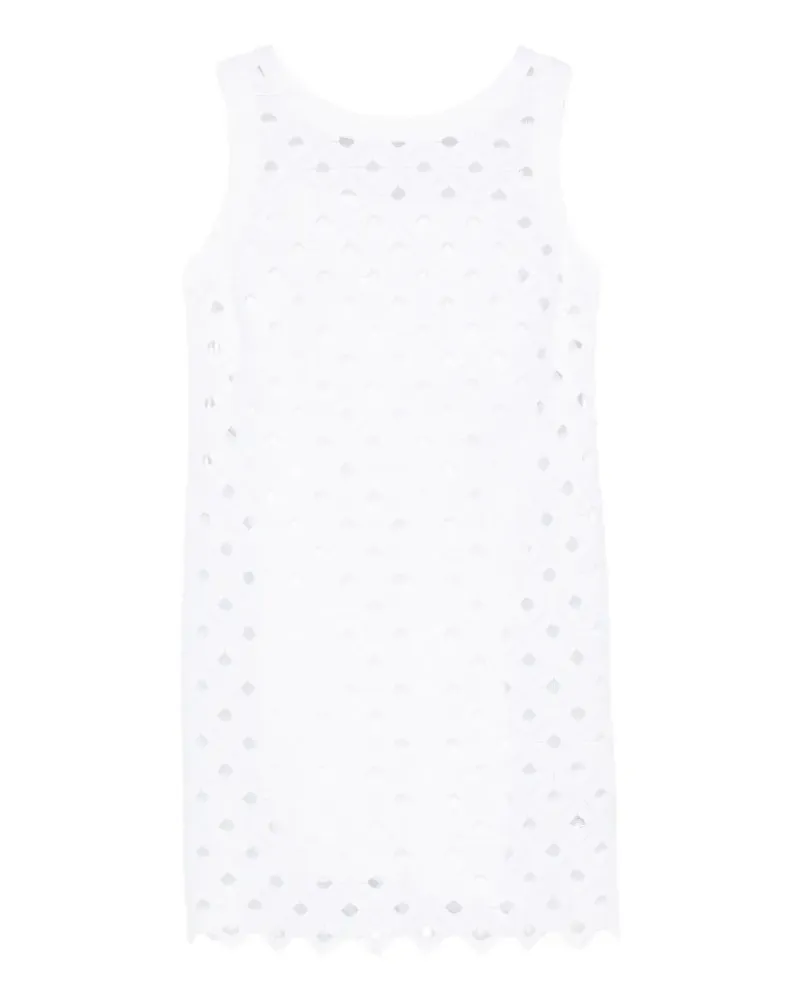 Max Mara broderie-anglaise sleeveless mini dress - Weiß Weiß