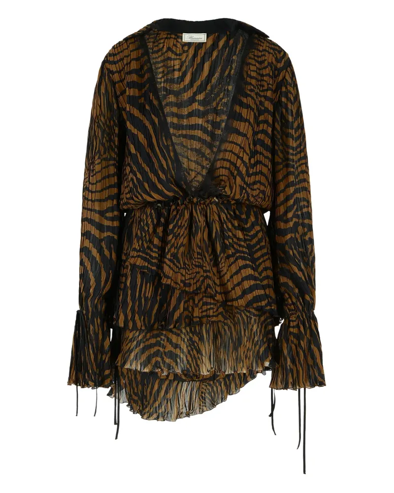 Blumarine zebra-print mini dress - Braun Braun