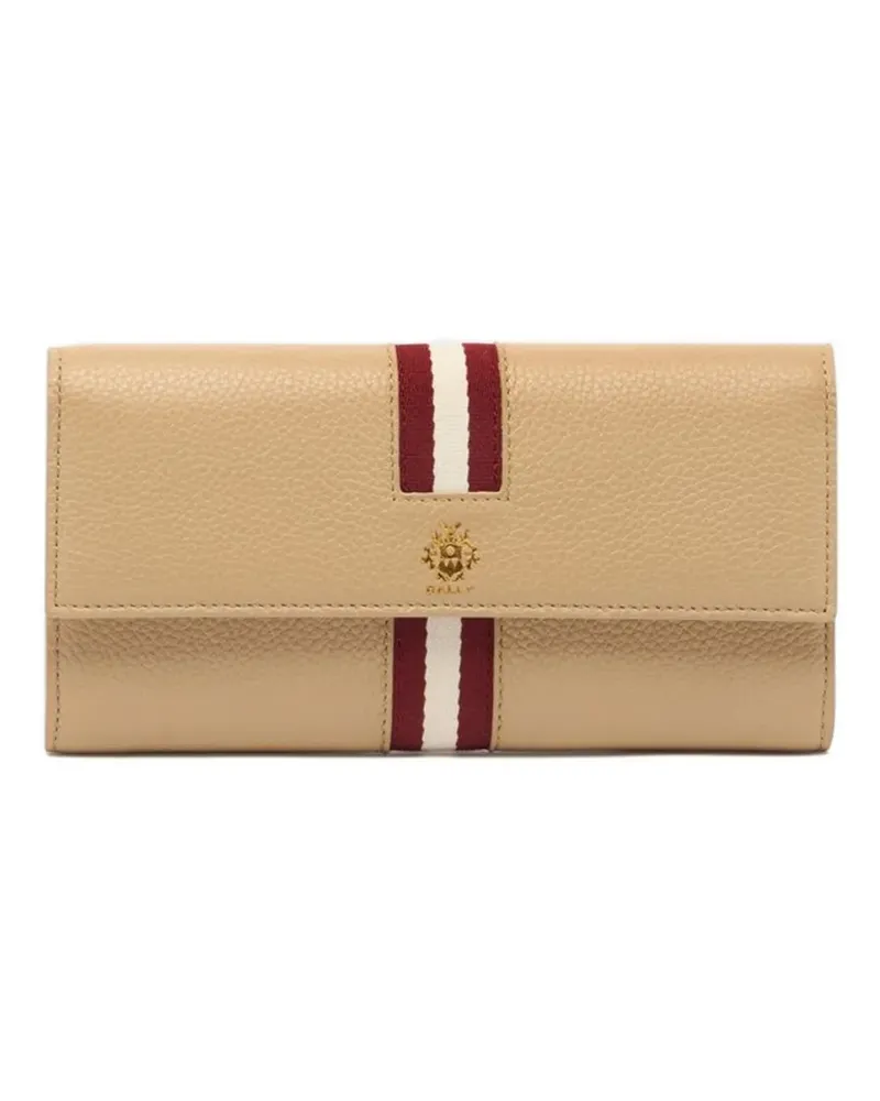 Bally Hera grained leather wallet - Nude Nude