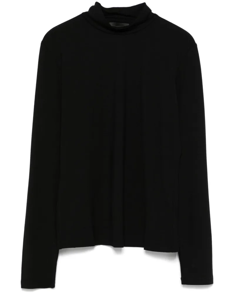 Emporio Armani T-Shirt mit Stehkragen - Schwarz Schwarz
