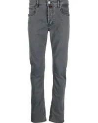 Billionaire Halbhohe Straight-Leg-Jeans Grau