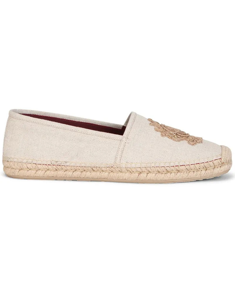 Dolce & Gabbana Espadrilles mit aufgesticktem Monogramm - Nude Nude