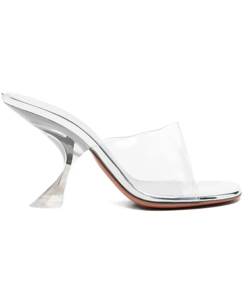 Amina Muaddi 90mm Taylor Glass Slipper sandals - Weiß Weiß