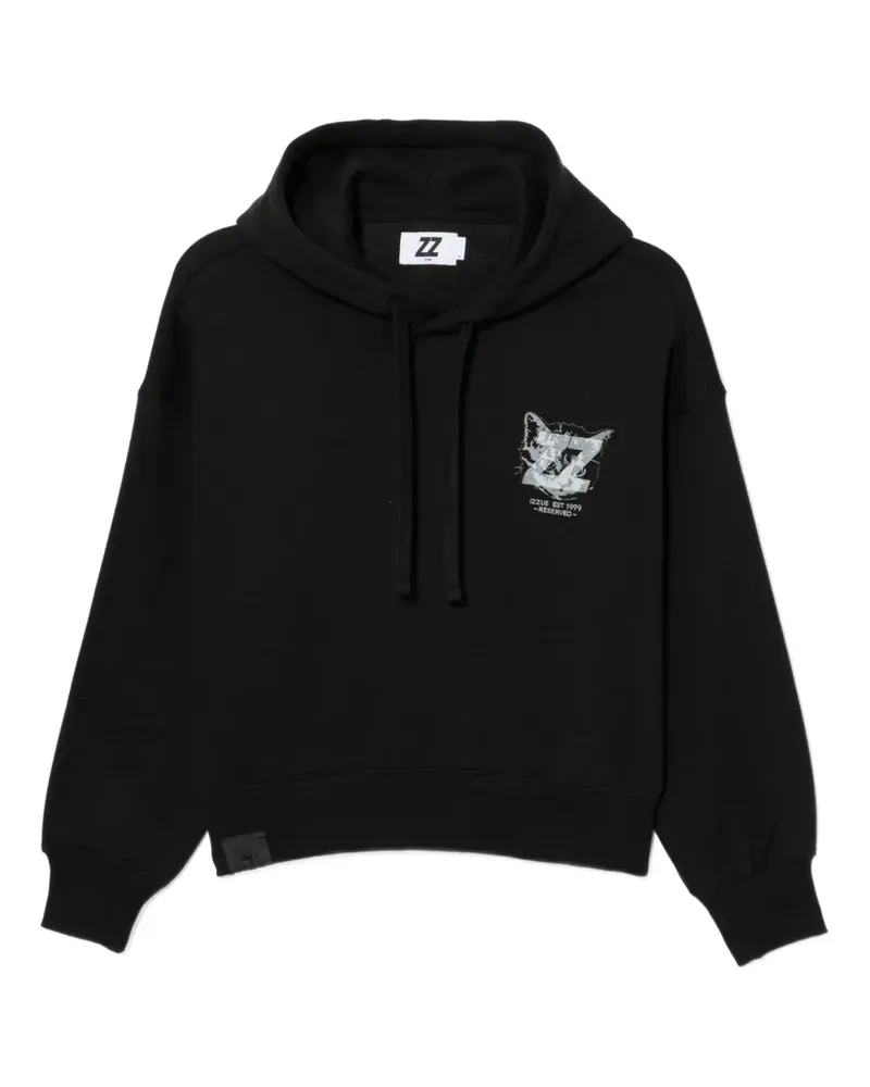 Izzue Hoodie mit Print - Schwarz Schwarz