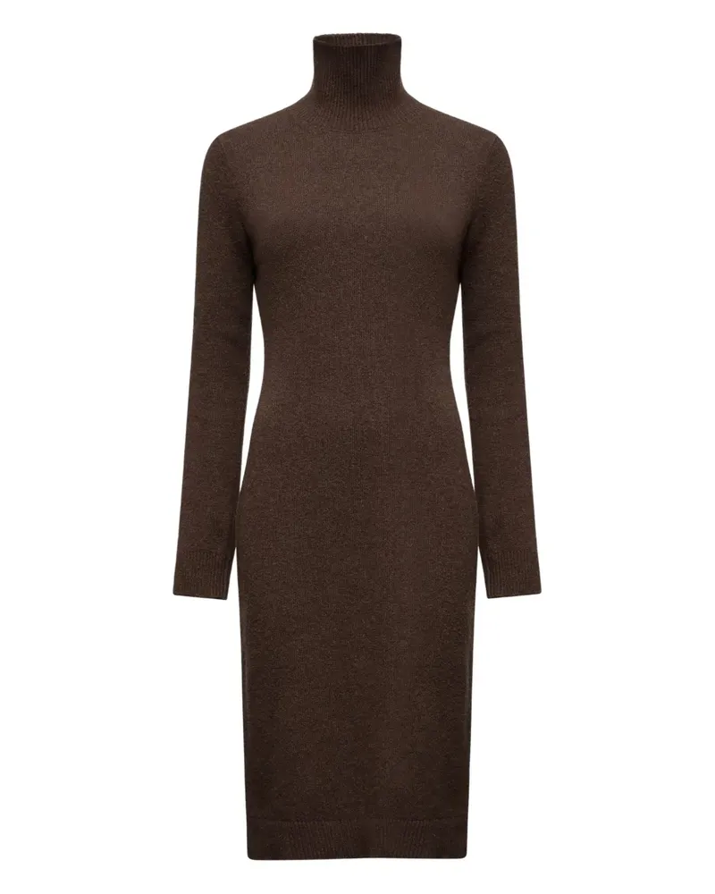Maison Margiela Midikleid mit Stehkragen - Braun Braun