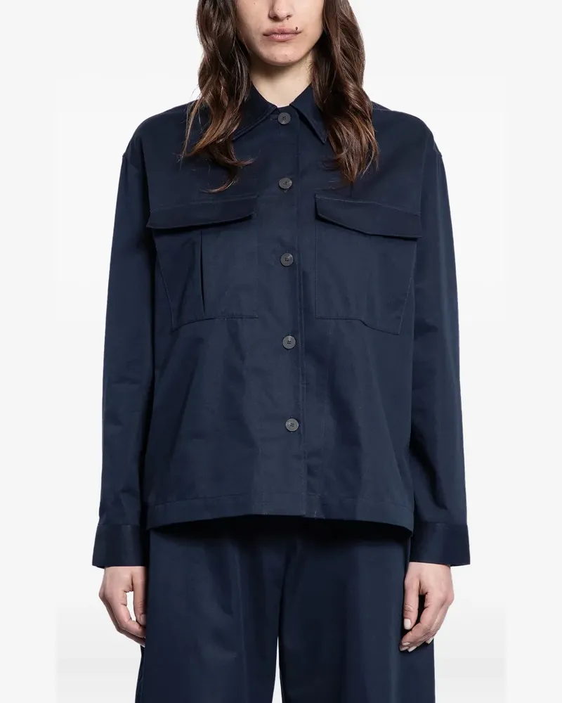 Studio Nicholson Kuke Hemdjacke mit Tasche - Blau Blau