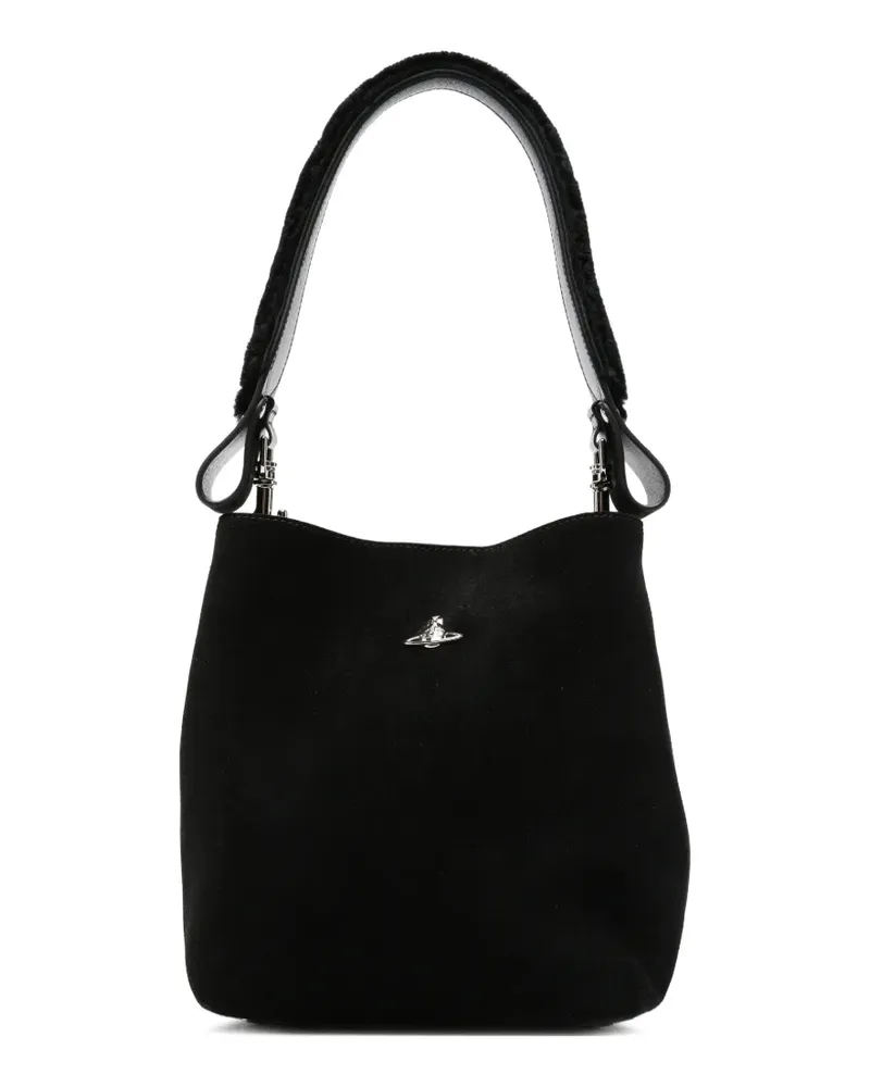 Vivienne Westwood Beuteltasche mit Orb-Schild - Schwarz Schwarz