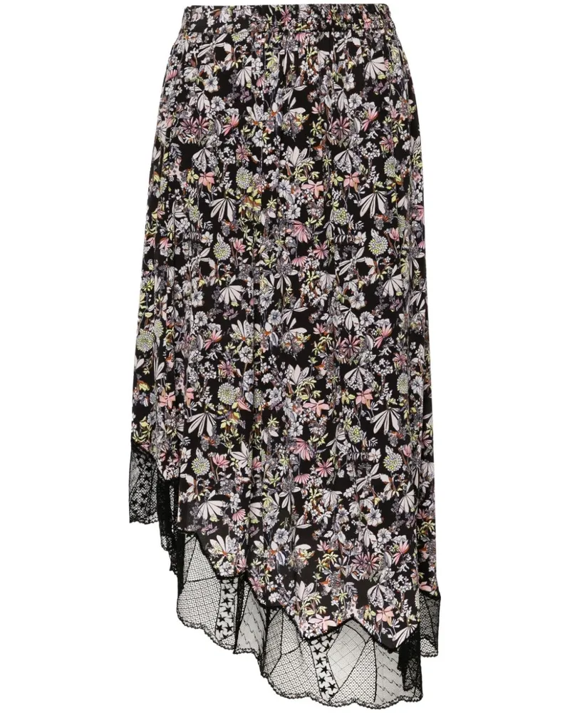 Zadig & Voltaire Kaya Midirock mit Blumen-Print - Schwarz Schwarz