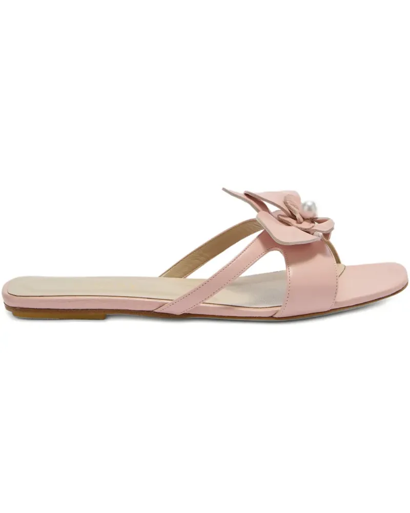 Genny Sandalen mit Blumendetail - Rosa Rosa
