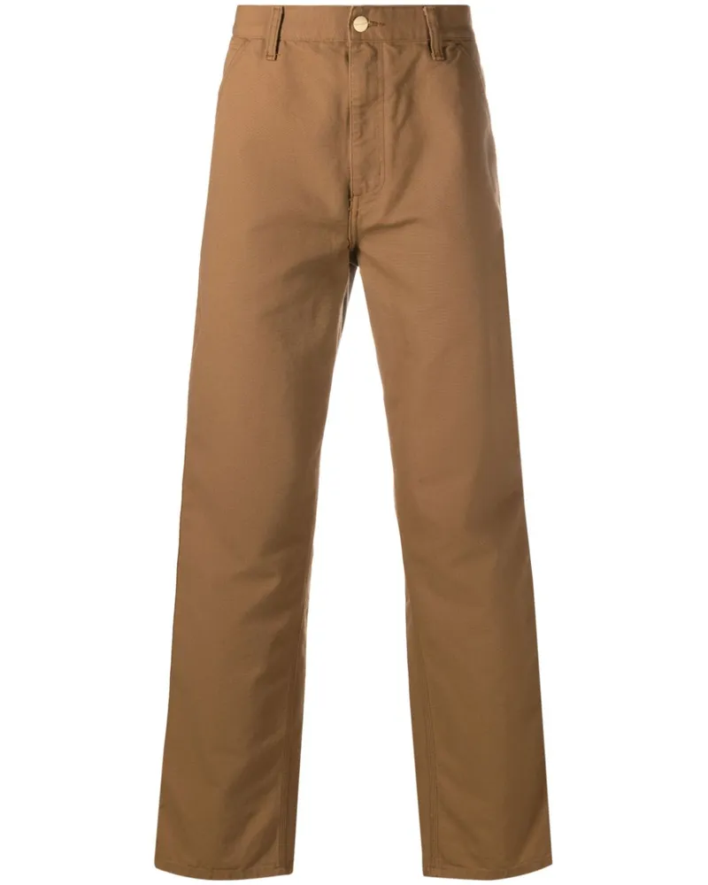 Carhartt WIP Halbhohe Straight-Leg-Jeans - Braun Braun