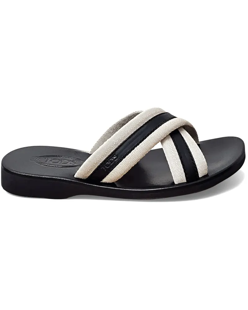 TOD'S Sandalen mit überkreuzten Riemen - Schwarz Schwarz