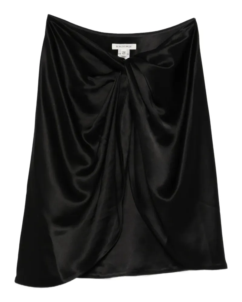 By Malene Birger Geraffte Pinlos Stola - Schwarz Schwarz