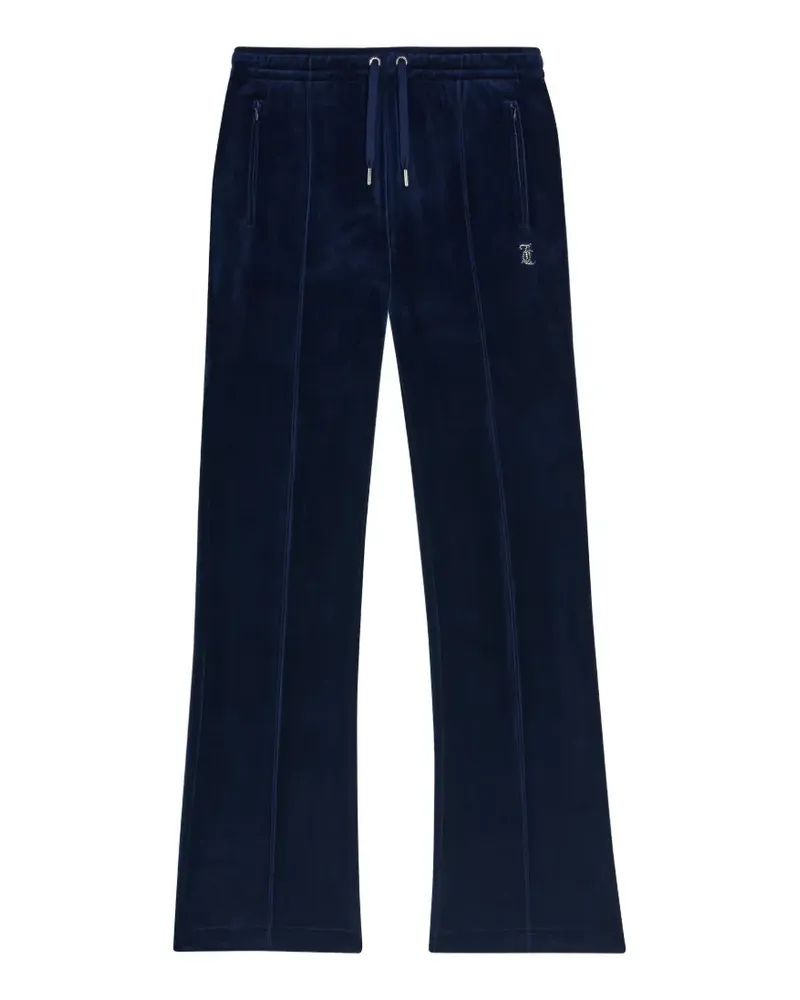 Juicy Couture diamanté velour track pants - Blau Blau