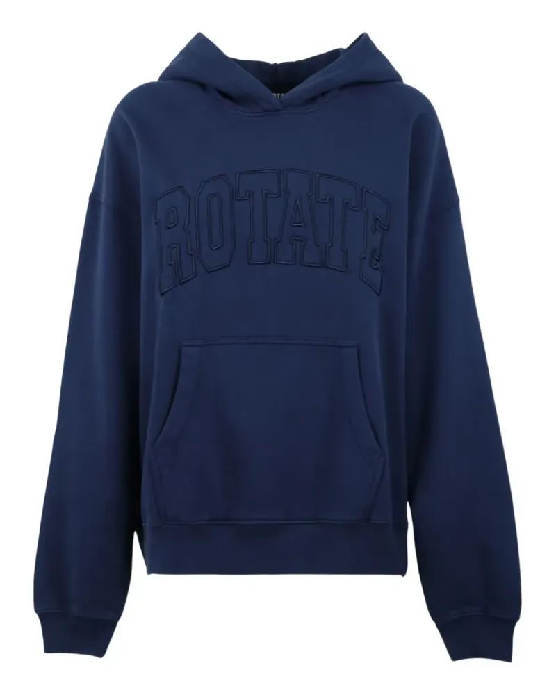 ROTATE Birger Christensen logo-appliqué oversized hoodie - Blau Blau