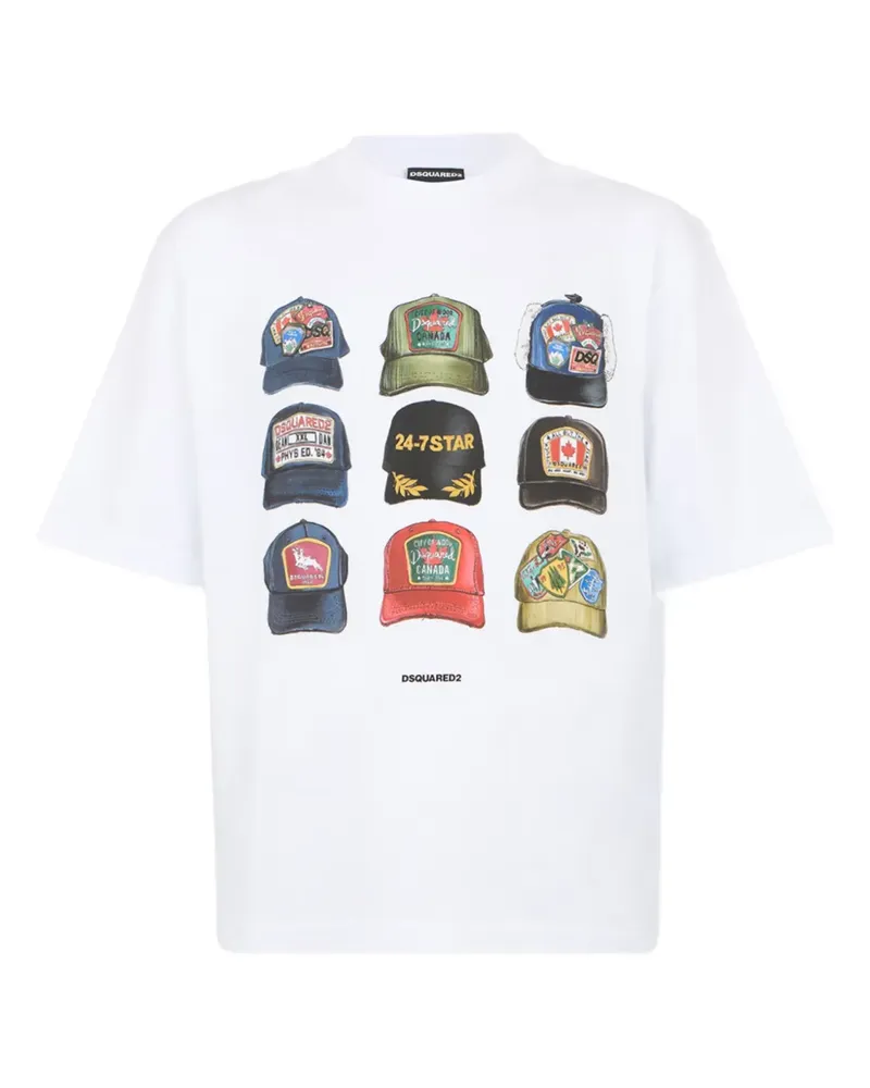 Dsquared2 T-Shirt mit Rundhalsausschnitt - Weiß Weiß