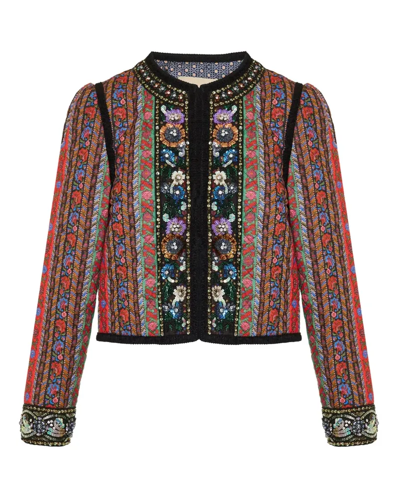Valentino Garavani sequin-embellished floral jacket - Rot Rot