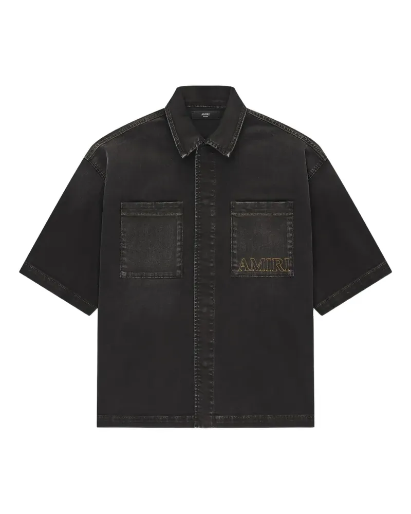 Amiri 3D Snap Hemd - Schwarz Schwarz