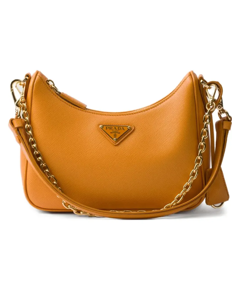 Prada Strukturierte Re-Edition 2005 Satchel-Tasche - Orange Orange