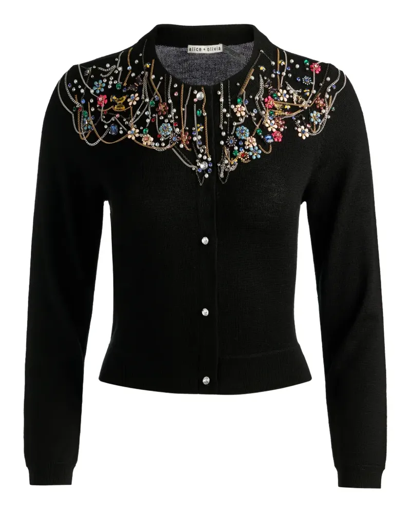 Alice + Olivia Verzierter Dollie Cardigan - Schwarz Schwarz