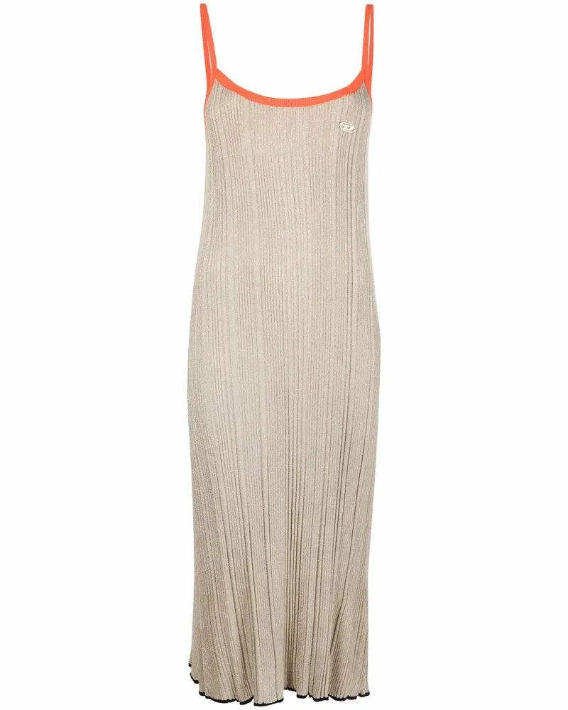 Diesel Midikleid aus geripptem Strick - Nude Nude
