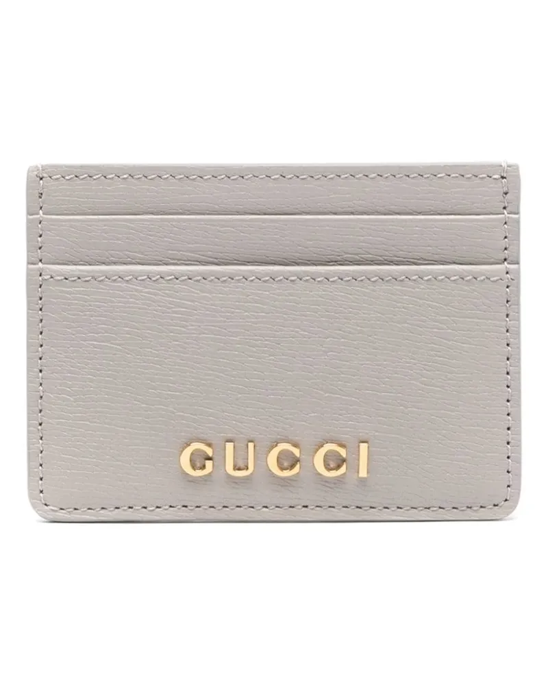 Gucci Kartenetui mit Logo Grau