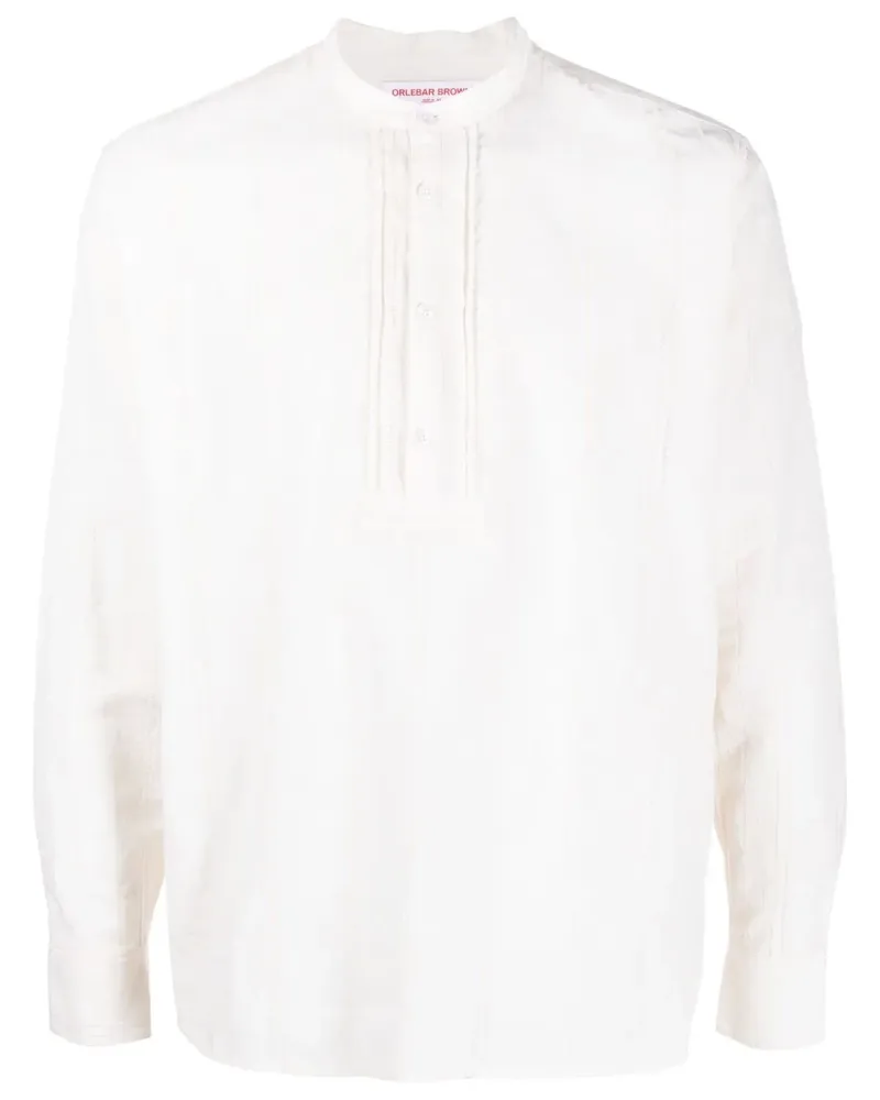 Orlebar Brown Gestreiftes Hemlock Henley-Hemd - Nude Nude