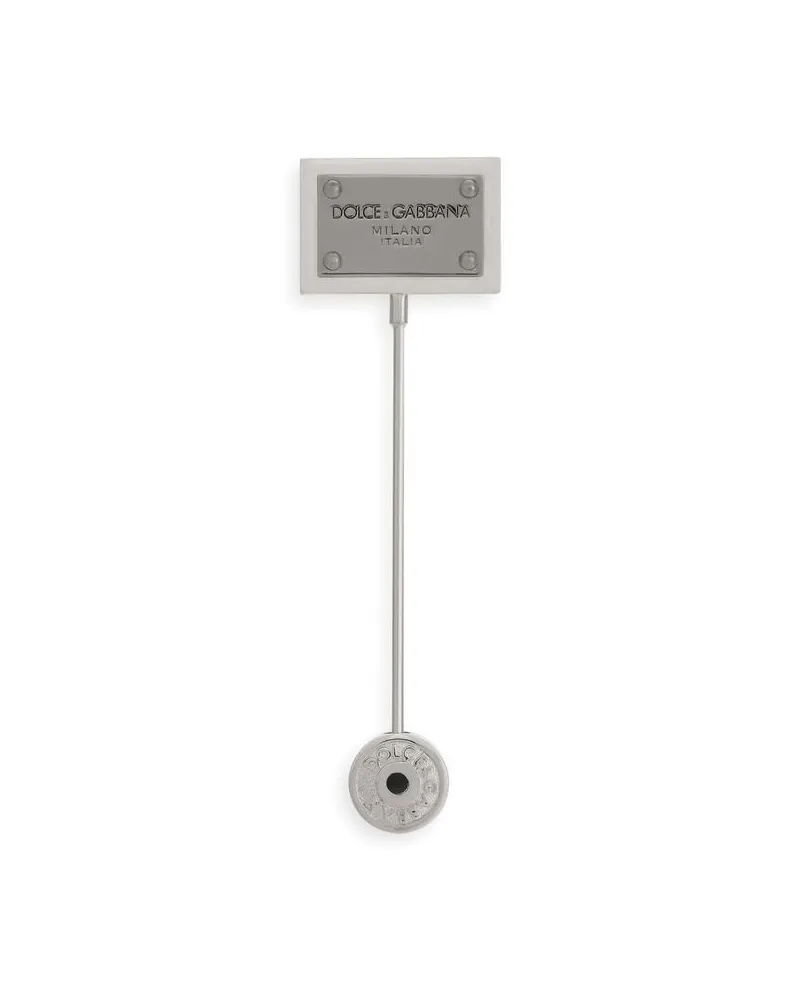 Dolce & Gabbana Anstecknadel mit DG-Logo - Silber Silber