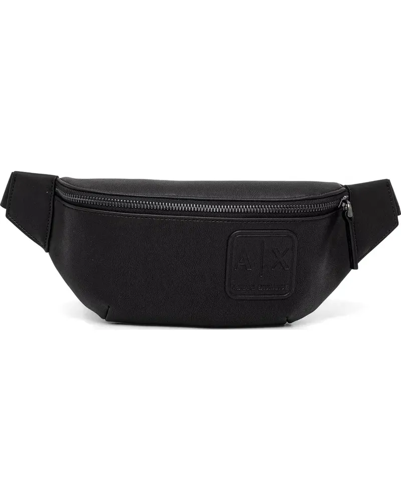 Armani Exchange logo-patch belt bag - Schwarz Schwarz
