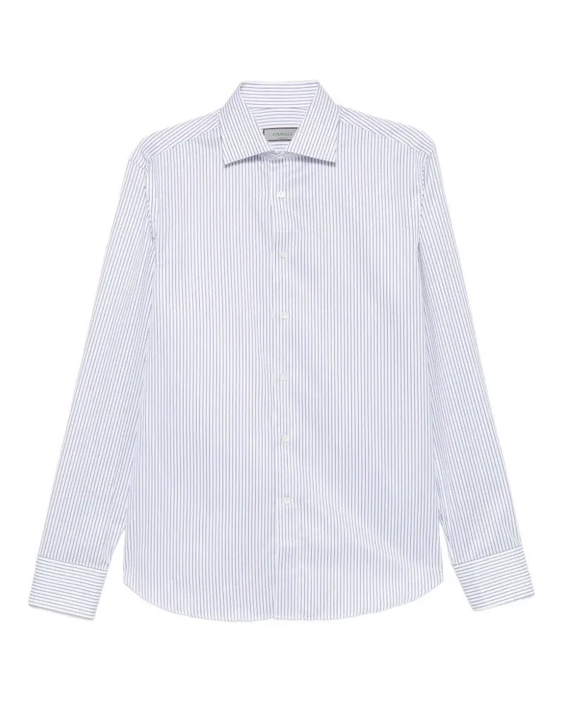 Canali striped shirt - Weiß Weiß
