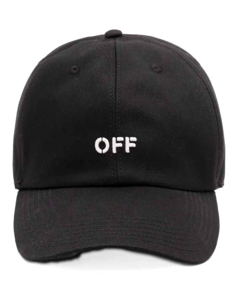 OFF-WHITE Baseballkappe mit Logo-Stickerei - Schwarz Schwarz