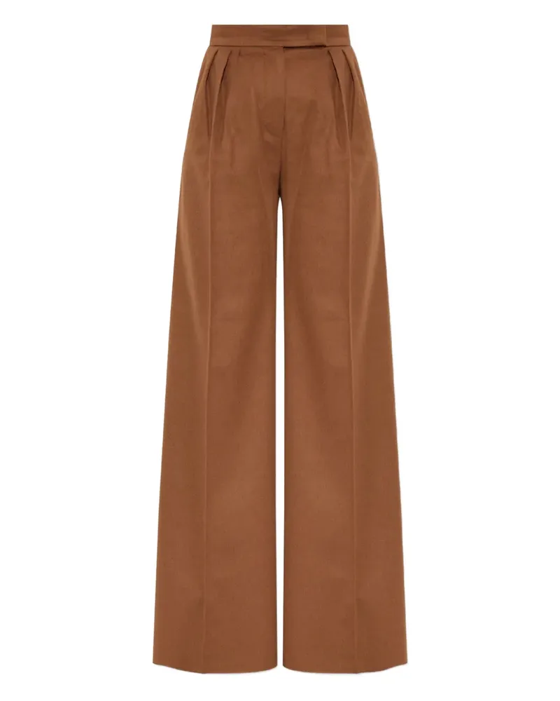 Max Mara Hose mit Falten - Braun Braun