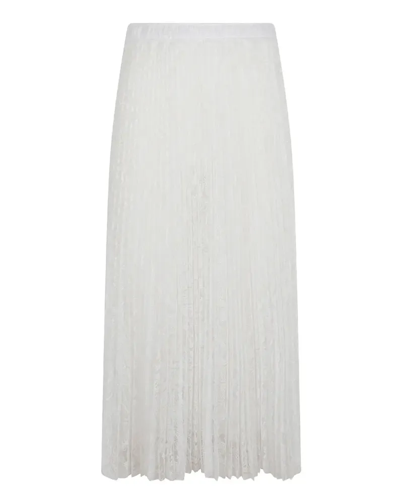 Ermanno Scervino pleated lace skirt - Weiß Weiß