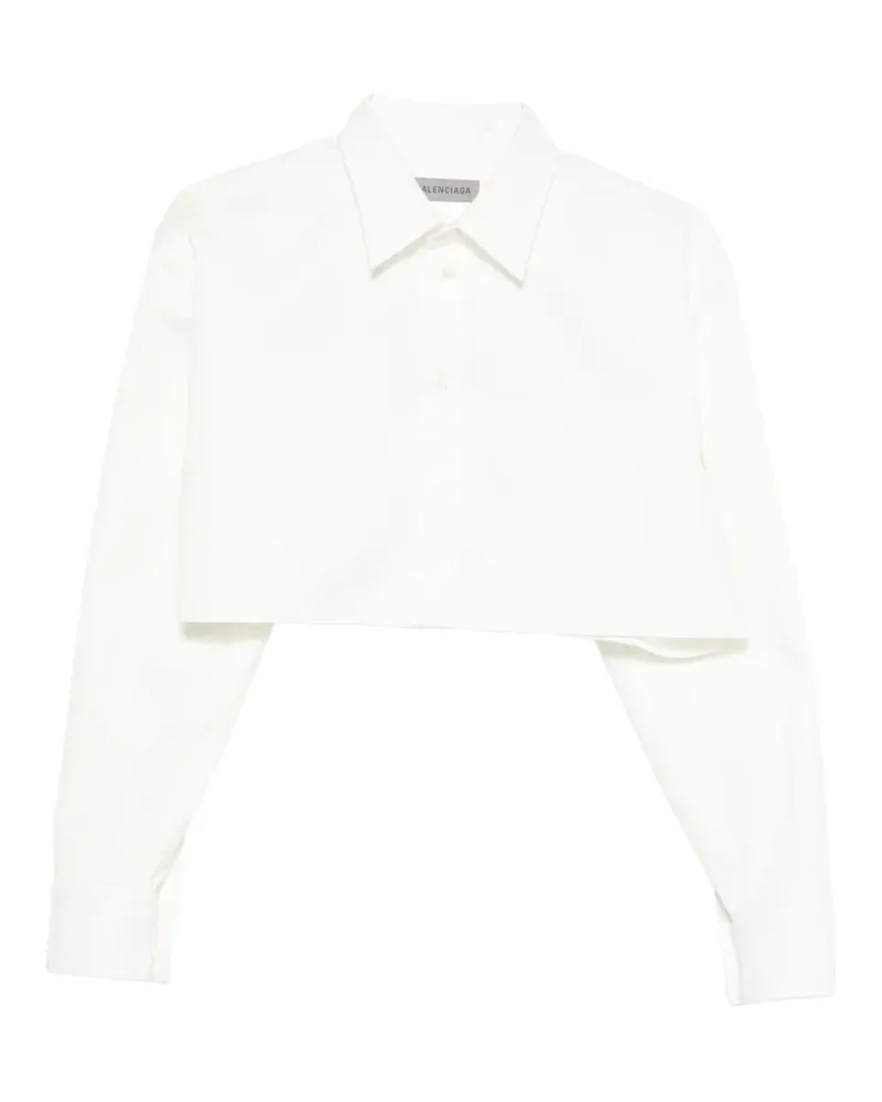 Balenciaga Cropped-Hemd - Weiß Weiß
