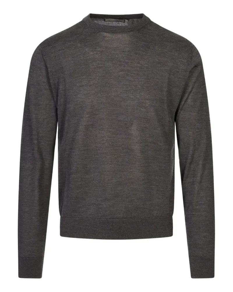 Canali crew-neck long-sleeve sweater - Grau Grau