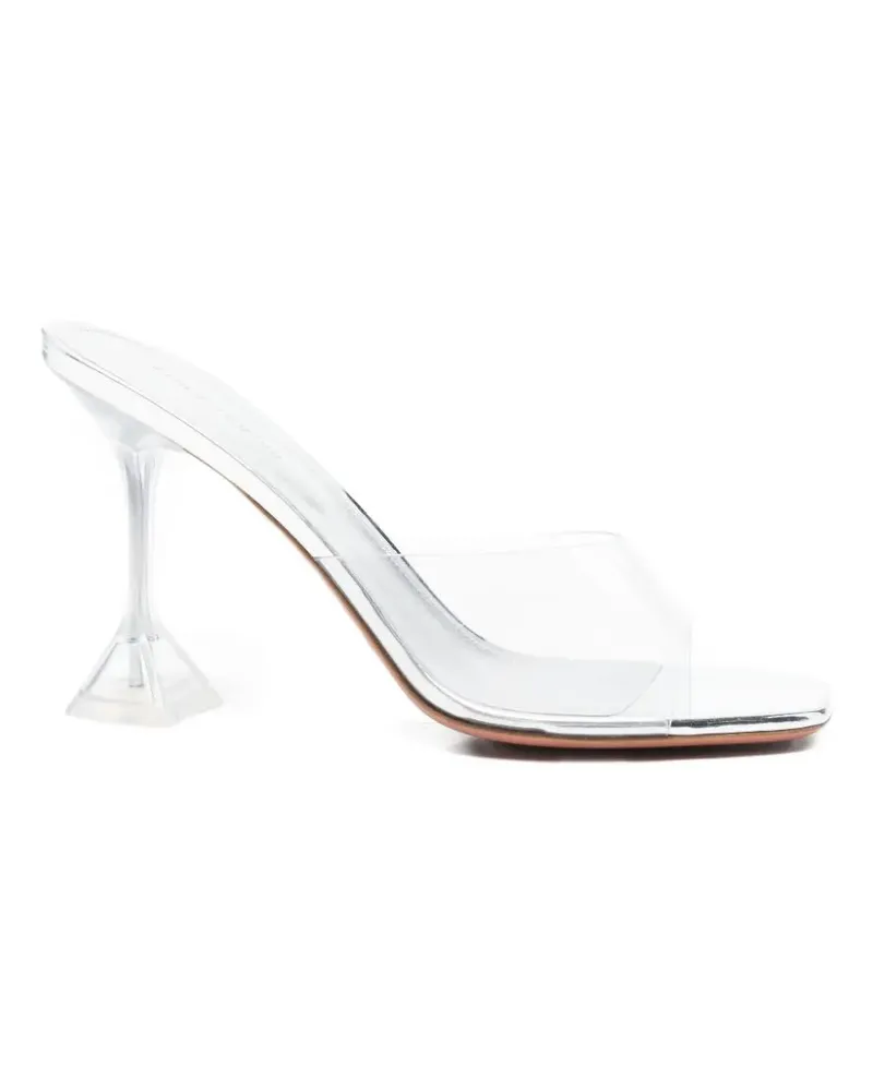 Amina Muaddi Lupita Sandalen mit Sanduhrabsatz - Weiß Weiß