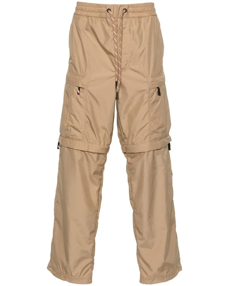 Moncler Gerade Ripstop-Hose Nude