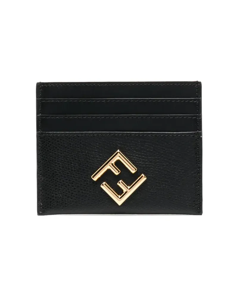 Fendi Kartenetui mit Logo-Schild - Schwarz Schwarz
