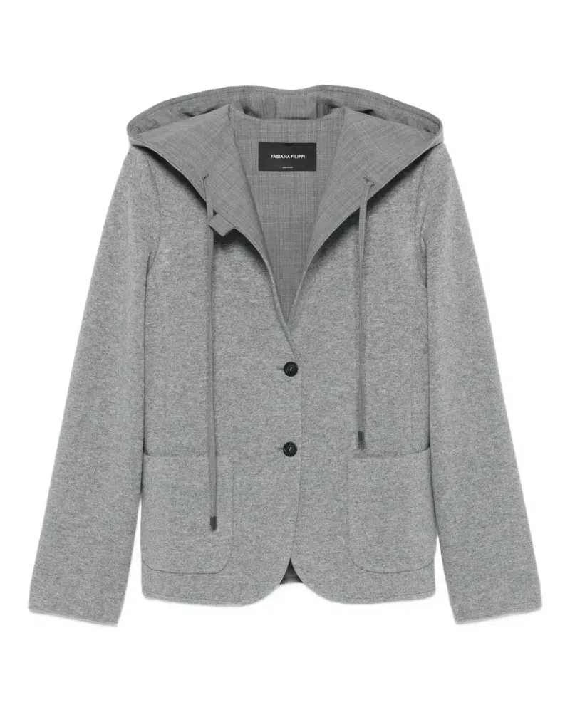 Fabiana Filippi Kapuzenjacke mit Knöpfen - Grau Grau