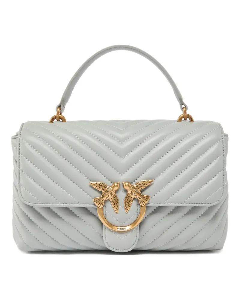 Pinko medium Love chevron-quilted appliqué tote bag - Blau Blau