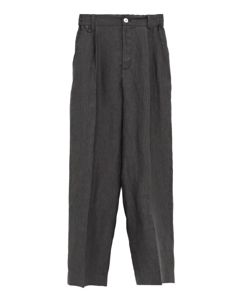 Jacquemus pinstripe pleated trousers - Grau Grau