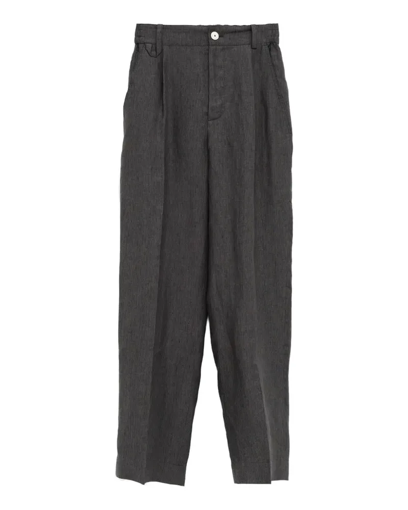 Jacquemus pinstripe pleated trousers - Grau Grau