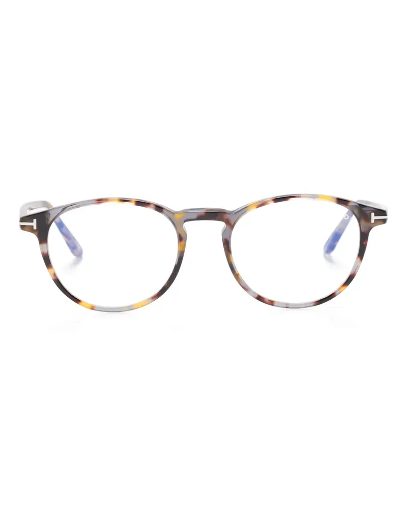 Tom Ford Runde Brille in Schildpattoptik - Braun Braun