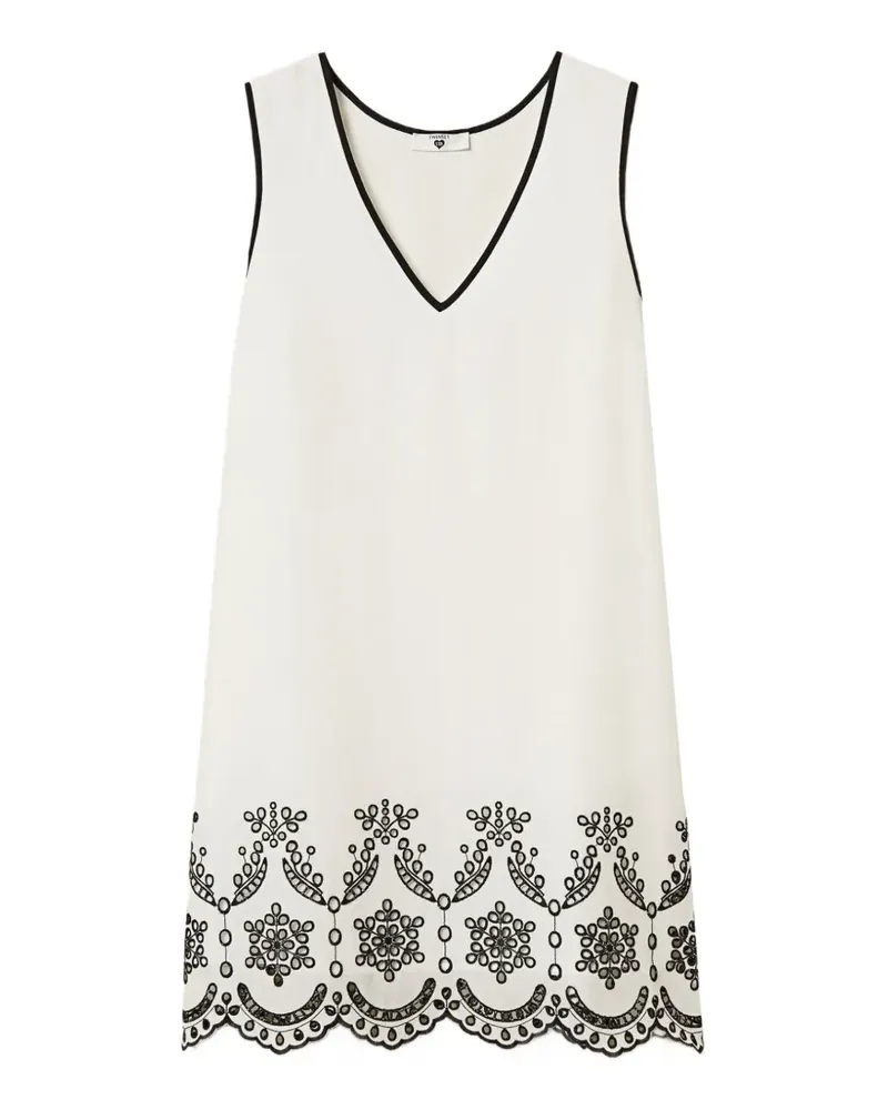 Twin-Set Nachthemd mit V-Ausschnitt - Weiß Weiß