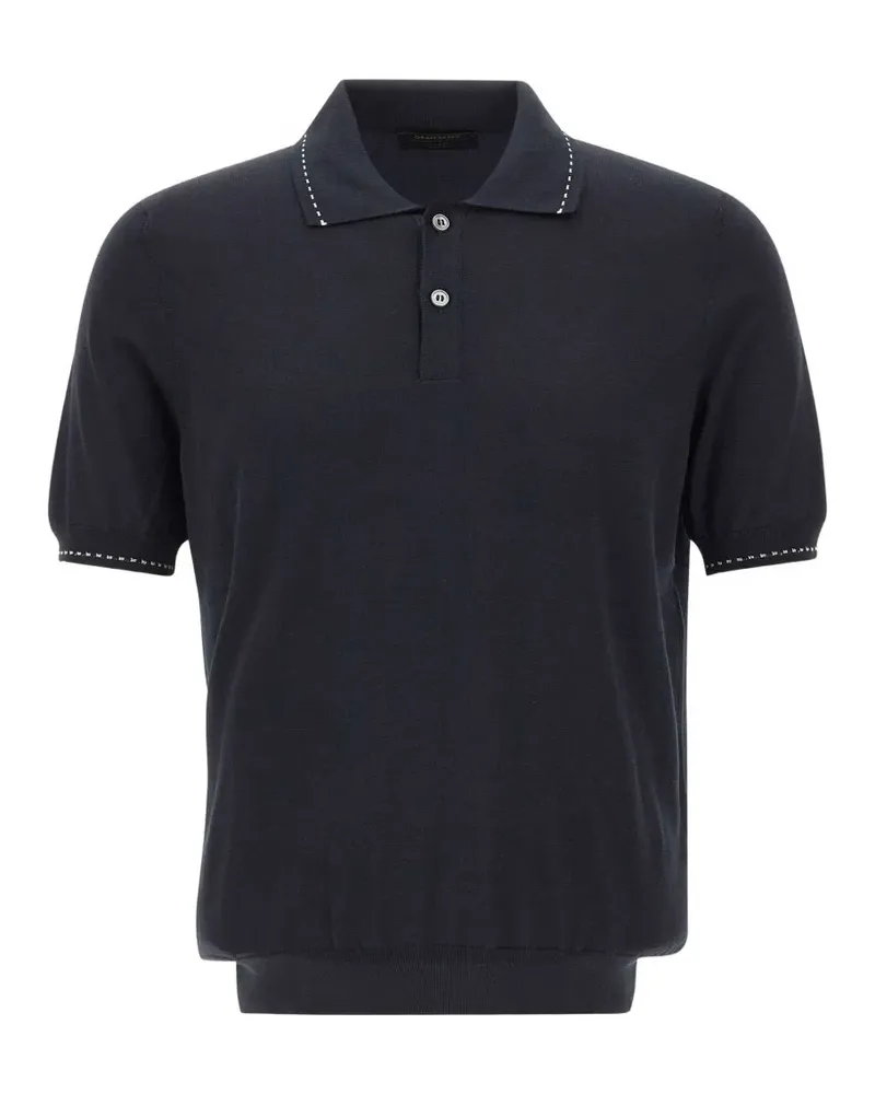 Gran Sasso short-sleeve polo shirt - Schwarz Schwarz