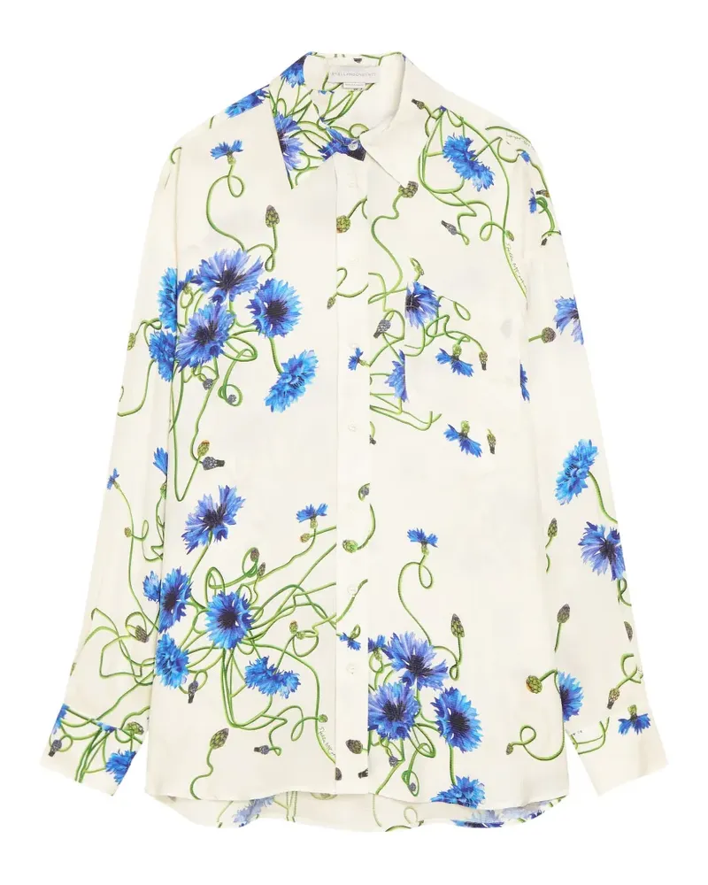 Stella McCartney floral-print button-up shirt - Weiß Weiß