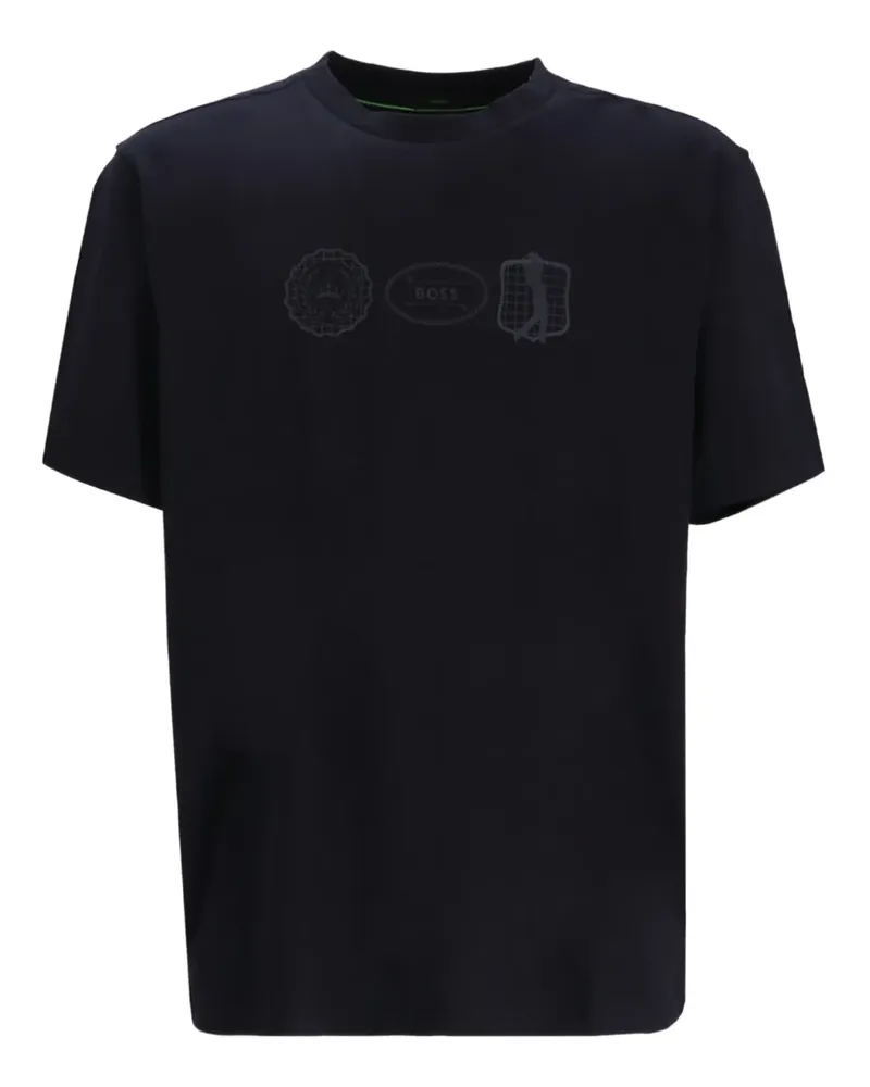 HUGO BOSS T-Shirt mit Logo-Prägung - Schwarz Schwarz