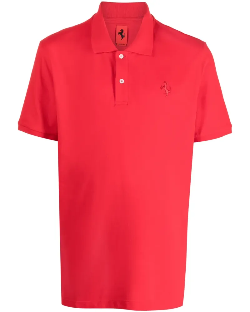 Ferrari Poloshirt mit Logo-Stickerei - Rot Rot