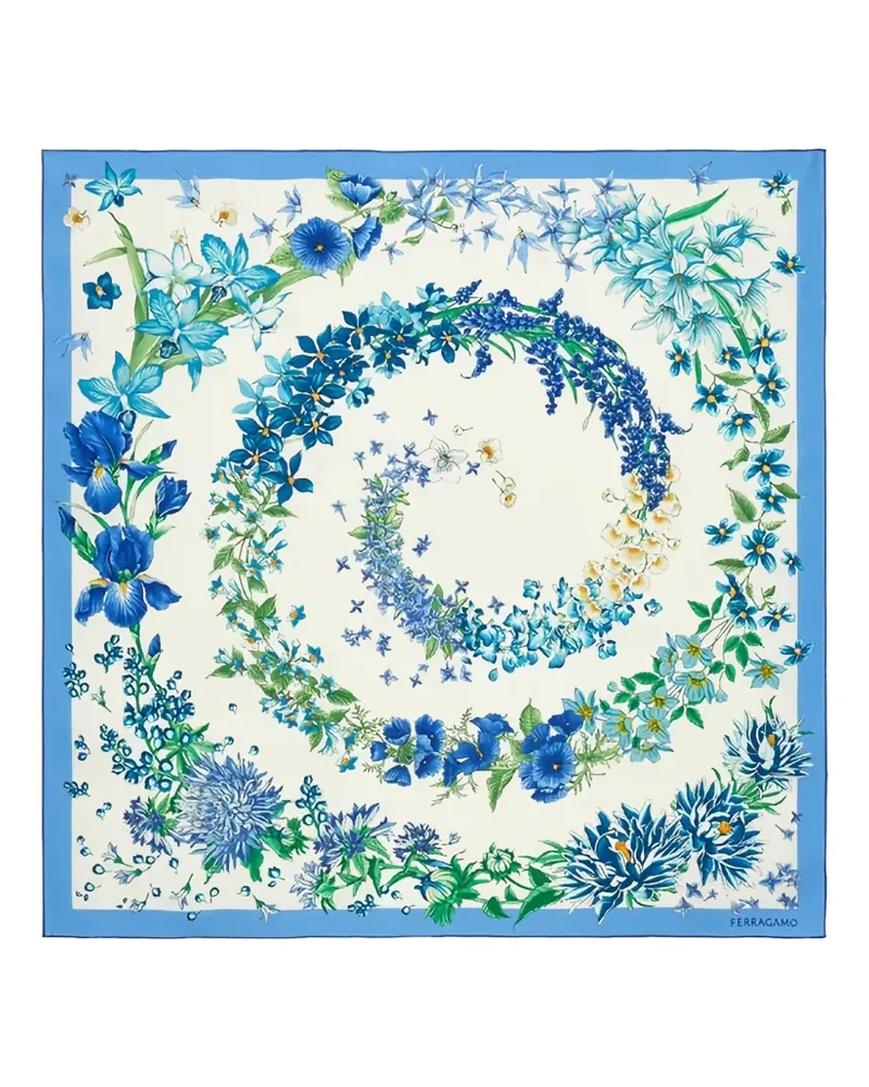 Ferragamo floral-print silk scarf - Nude Nude