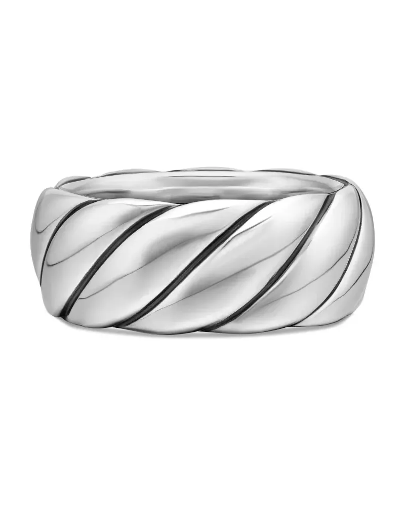 David Yurman Sculpted Cable Sterlingsilber-Ring (9mm Silber